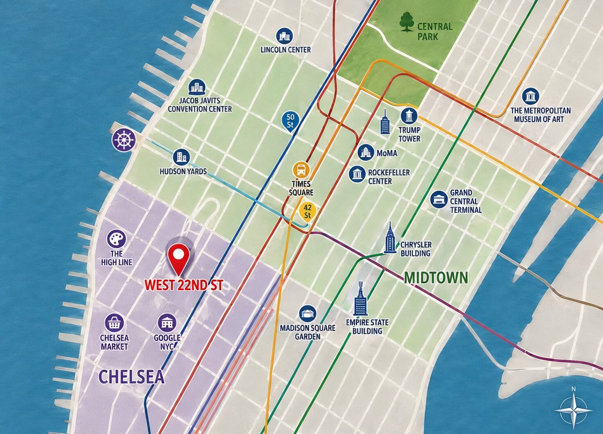 Chelsea Manhattan area map